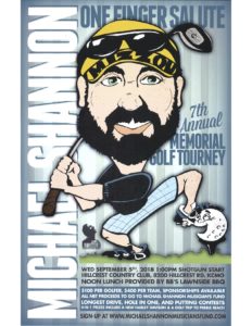 Mike Shannon Golf Tournament poster 2018