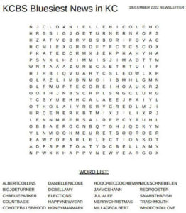 Wordsearch for December 2022