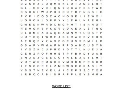 May wordsearch puzzle