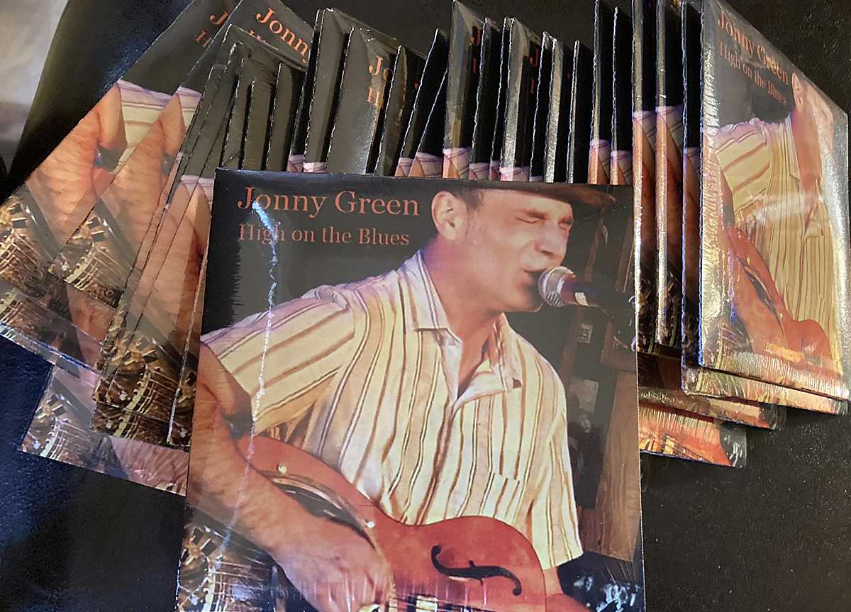 jonny green, high on the blues, a pile of CDs